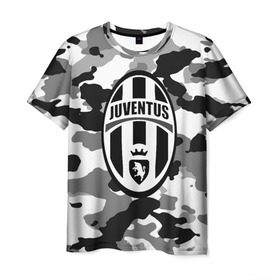 Мужская футболка 3D с принтом FC Juventus Camouflage в Тюмени, 100% полиэфир | прямой крой, круглый вырез горловины, длина до линии бедер | football | italia | juve | juventus | logo | sport | арт | италия | лига | лого | спорт | текстура | фк | футбол | футбольный клуб | эмблема | ювентус