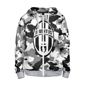 Детская толстовка 3D на молнии с принтом FC Juventus Camouflage в Тюмени, 100% полиэстер |  манжеты и пояс оформлены широкой мягкой резинкой, двухслойный капюшон со шнурком для регулировки, спереди карманы и застежка-молния
 | football | italia | juve | juventus | logo | sport | арт | италия | лига | лого | спорт | текстура | фк | футбол | футбольный клуб | эмблема | ювентус