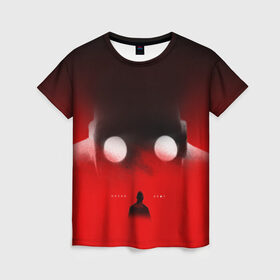 Женская футболка 3D с принтом Хаски Крот в Тюмени, 100% полиэфир ( синтетическое хлопкоподобное полотно) | прямой крой, круглый вырез горловины, длина до линии бедер | rap | дмитрий кузнецов | рэп | рэпер | хаски