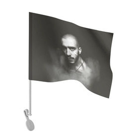 Флаг для автомобиля с принтом Хаски в Тюмени, 100% полиэстер | Размер: 30*21 см | rap | дмитрий кузнецов | рэп | рэпер | хаски