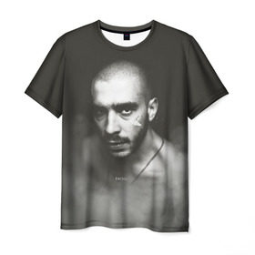 Мужская футболка 3D с принтом Хаски в Тюмени, 100% полиэфир | прямой крой, круглый вырез горловины, длина до линии бедер | rap | дмитрий кузнецов | рэп | рэпер | хаски