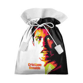 Подарочный 3D мешок с принтом Cristiano Ronaldo в Тюмени, 100% полиэстер | Размер: 29*39 см | Тематика изображения на принте: real madrid | криштиану | реал мадрид | роналду