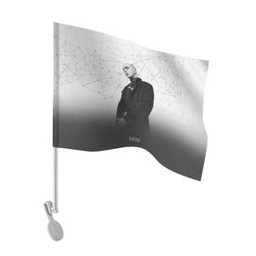 Флаг для автомобиля с принтом Хаски Geometry в Тюмени, 100% полиэстер | Размер: 30*21 см | rap | дмитрий кузнецов | рэп | рэпер | хаски