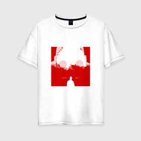 Женская футболка хлопок Oversize с принтом Крот в Тюмени, 100% хлопок | свободный крой, круглый ворот, спущенный рукав, длина до линии бедер
 | rap | дмитрий кузнецов | рэп | рэпер | хаски