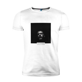 Мужская футболка премиум с принтом Смотрящий в Тюмени, 92% хлопок, 8% лайкра | приталенный силуэт, круглый вырез ворота, длина до линии бедра, короткий рукав | rap | дмитрий кузнецов | рэп | рэпер | хаски