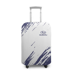 Чехол для чемодана 3D с принтом SUBARU SPORT в Тюмени, 86% полиэфир, 14% спандекс | двустороннее нанесение принта, прорези для ручек и колес |  subaru | автомобильные | субару