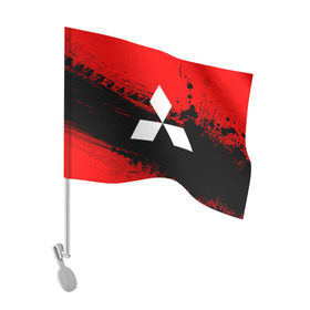 Флаг для автомобиля с принтом Mitsubishi sport в Тюмени, 100% полиэстер | Размер: 30*21 см | auto | automobile | car | machine | mitsubishi | motor | motor car | sport car | автомашина | легковой автомобиль | спортивный автомобиль | тачка