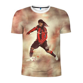 Мужская футболка 3D спортивная с принтом Ronaldinho в Тюмени, 100% полиэстер с улучшенными характеристиками | приталенный силуэт, круглая горловина, широкие плечи, сужается к линии бедра | ronaldinho | роналдиньо | роналдинью | рональдиньо