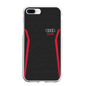 Чехол для iPhone 7Plus/8 Plus матовый с принтом AUDI SPORT CARBON в Тюмени, Силикон | Область печати: задняя сторона чехла, без боковых панелей | audi | ауди | марка | машины