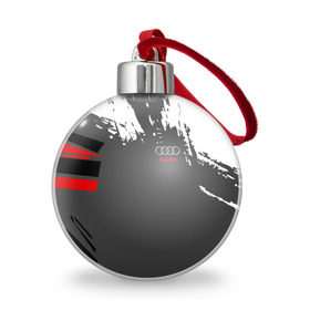 Ёлочный шар с принтом AUDI SPORT в Тюмени, Пластик | Диаметр: 77 мм | Тематика изображения на принте: audi | ауди | марка | машины