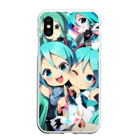 Чехол для iPhone XS Max матовый с принтом Vocaloid в Тюмени, Силикон | Область печати: задняя сторона чехла, без боковых панелей | anime | hatsune miku | vocaloid | аниме | вокалоид | мику хатсуне