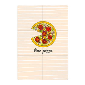 Магнитный плакат 2Х3 с принтом One love, One pizza в Тюмени, Полимерный материал с магнитным слоем | 6 деталей размером 9*9 см | Тематика изображения на принте: 14 февраля | love | pizza | valentine | любовь