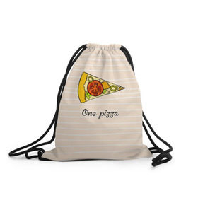 Рюкзак-мешок 3D с принтом One Love, One Pizza в Тюмени, 100% полиэстер | плотность ткани — 200 г/м2, размер — 35 х 45 см; лямки — толстые шнурки, застежка на шнуровке, без карманов и подкладки | 