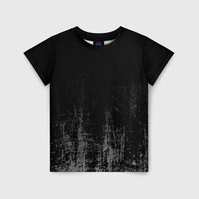 Детская футболка 3D с принтом Black Grunge в Тюмени, 100% гипоаллергенный полиэфир | прямой крой, круглый вырез горловины, длина до линии бедер, чуть спущенное плечо, ткань немного тянется | grunge | абстракция | гранж | черный