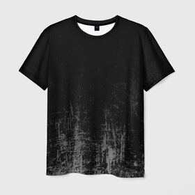 Мужская футболка 3D с принтом Black Grunge в Тюмени, 100% полиэфир | прямой крой, круглый вырез горловины, длина до линии бедер | grunge | абстракция | гранж | черный
