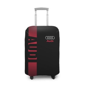 Чехол для чемодана 3D с принтом AUDI SPORT в Тюмени, 86% полиэфир, 14% спандекс | двустороннее нанесение принта, прорези для ручек и колес | audi | автомобиль | ауди | машины