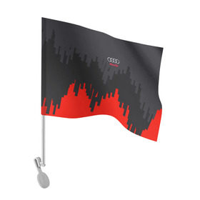 Флаг для автомобиля с принтом AUDI SPORT в Тюмени, 100% полиэстер | Размер: 30*21 см | ауди | машины