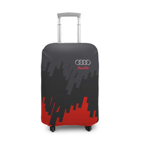 Чехол для чемодана 3D с принтом AUDI SPORT в Тюмени, 86% полиэфир, 14% спандекс | двустороннее нанесение принта, прорези для ручек и колес | ауди | машины