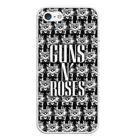 Чехол для iPhone 5/5S матовый с принтом Guns n roses в Тюмени, Силикон | Область печати: задняя сторона чехла, без боковых панелей | guns n roses | gunsnroses | ганз н роус | ганзес роус | ганзесроус | ганзнроус | дафф маккаган | диззи рид | мелисса риз | ричард фортус | рок | слэш | франк феррер | эксл роуз