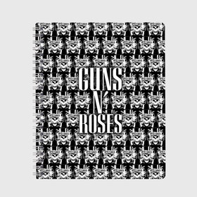 Тетрадь с принтом Guns n roses в Тюмени, 100% бумага | 48 листов, плотность листов — 60 г/м2, плотность картонной обложки — 250 г/м2. Листы скреплены сбоку удобной пружинной спиралью. Уголки страниц и обложки скругленные. Цвет линий — светло-серый
 | guns n roses | gunsnroses | ганз н роус | ганзес роус | ганзесроус | ганзнроус | дафф маккаган | диззи рид | мелисса риз | ричард фортус | рок | слэш | франк феррер | эксл роуз