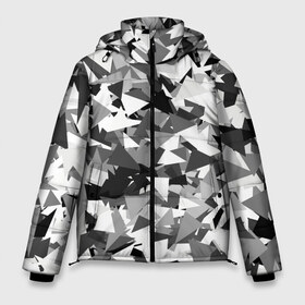 Мужская зимняя куртка 3D с принтом Городской серый камуфляж в Тюмени, верх — 100% полиэстер; подкладка — 100% полиэстер; утеплитель — 100% полиэстер | длина ниже бедра, свободный силуэт Оверсайз. Есть воротник-стойка, отстегивающийся капюшон и ветрозащитная планка. 

Боковые карманы с листочкой на кнопках и внутренний карман на молнии. | армия | геометрический | геометрия | маскировка | милитари | паттерн | текстура | треугольники | чернобелый