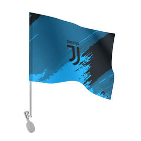 Флаг для автомобиля с принтом FC Juventus abstract style в Тюмени, 100% полиэстер | Размер: 30*21 см | football | soccer | ювентус