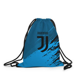 Рюкзак-мешок 3D с принтом FC Juventus abstract style в Тюмени, 100% полиэстер | плотность ткани — 200 г/м2, размер — 35 х 45 см; лямки — толстые шнурки, застежка на шнуровке, без карманов и подкладки | football | soccer | ювентус