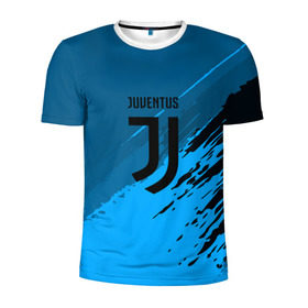 Мужская футболка 3D спортивная с принтом FC Juventus abstract style в Тюмени, 100% полиэстер с улучшенными характеристиками | приталенный силуэт, круглая горловина, широкие плечи, сужается к линии бедра | Тематика изображения на принте: football | soccer | ювентус