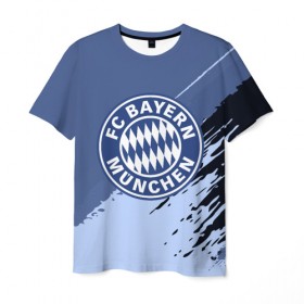 Мужская футболка 3D с принтом FC Bayern Munchen style в Тюмени, 100% полиэфир | прямой крой, круглый вырез горловины, длина до линии бедер | football | soccer | байерн