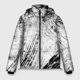 Мужская зимняя куртка 3D с принтом Серые штрихи в Тюмени, верх — 100% полиэстер; подкладка — 100% полиэстер; утеплитель — 100% полиэстер | длина ниже бедра, свободный силуэт Оверсайз. Есть воротник-стойка, отстегивающийся капюшон и ветрозащитная планка. 

Боковые карманы с листочкой на кнопках и внутренний карман на молнии. | abstraction | watercolor | абстракция красок | акварель | брызги красок | живопись | краска | потертость красок | размытые краски | текстуры | черно белый | яркие | яркие краски