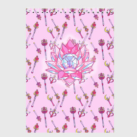 Скетчбук с принтом Sailor Moon Heart в Тюмени, 100% бумага
 | 48 листов, плотность листов — 100 г/м2, плотность картонной обложки — 250 г/м2. Листы скреплены сверху удобной пружинной спиралью | Тематика изображения на принте: banny | seilor moon | usagi | банни | сейлор мун | усаги