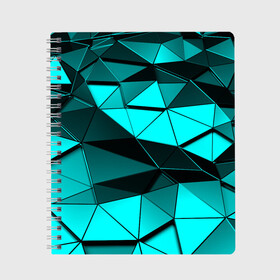 Тетрадь Metalic collection: в Тюмени, 100% бумага | 48 листов, плотность листов — 60 г/м2, плотность картонной обложки — 250 г/м2. Листы скреплены сбоку удобной пружинной спиралью. Уголки страниц и обложки скругленные. Цвет линий — светло-серый
 | Тематика изображения на принте: abstraction | geometry | polygon | абстракция | геометрия | грань | краски | кубик | кубики | линии | мозаика | полигон | разноцветные | ребро | текстура | тени | узор