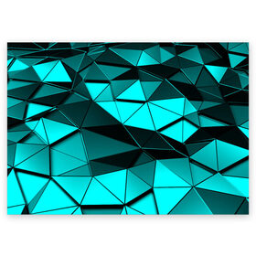 Поздравительная открытка с принтом Metalic collection в Тюмени, 100% бумага | плотность бумаги 280 г/м2, матовая, на обратной стороне линовка и место для марки
 | abstraction | geometry | polygon | абстракция | геометрия | грань | краски | кубик | кубики | линии | мозаика | полигон | разноцветные | ребро | текстура | тени | узор