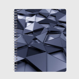 Тетрадь Metalic geometry: в Тюмени, 100% бумага | 48 листов, плотность листов — 60 г/м2, плотность картонной обложки — 250 г/м2. Листы скреплены сбоку удобной пружинной спиралью. Уголки страниц и обложки скругленные. Цвет линий — светло-серый
 | Тематика изображения на принте: abstraction | geometry | polygon | абстракция | геометрия | грань | краски | кубик | кубики | линии | мозаика | полигон | разноцветные | ребро | текстура | тени | узор