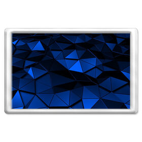 Магнит 45*70 с принтом Blue abstraction collection в Тюмени, Пластик | Размер: 78*52 мм; Размер печати: 70*45 | abstraction | geometry | polygon | абстракция | геометрия | грань | краски | кубик | кубики | линии | мозаика | полигон | разноцветные | ребро | текстура | тени | узор