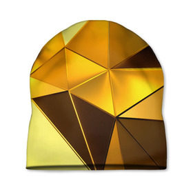 Шапка 3D с принтом Gold texture в Тюмени, 100% полиэстер | универсальный размер, печать по всей поверхности изделия | 