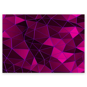 Поздравительная открытка с принтом Mosaic fashion в Тюмени, 100% бумага | плотность бумаги 280 г/м2, матовая, на обратной стороне линовка и место для марки
 | Тематика изображения на принте: abstraction | geometry | polygon | абстракция | геометрия | грань | краски | кубик | кубики | линии | мозаика | полигон | разноцветные | ребро | текстура | тени | узор