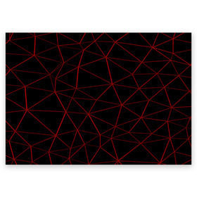 Поздравительная открытка с принтом Сетка в Тюмени, 100% бумага | плотность бумаги 280 г/м2, матовая, на обратной стороне линовка и место для марки
 | abstraction | geometry | polygon | абстракция | геометрия | грань | краски | кубик | кубики | линии | мозаика | полигон | разноцветные | ребро | текстура | тени | узор