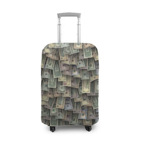 Чехол для чемодана 3D с принтом Доллары США в Тюмени, 86% полиэфир, 14% спандекс | двустороннее нанесение принта, прорези для ручек и колес | dollar | forex | usa | банкноты | богатство | валюта | деньги | доллар | купюры | паттрен | трейдер | чешуя