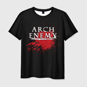 Мужская футболка 3D с принтом Arch Enemy в Тюмени, 100% полиэфир | прямой крой, круглый вырез горловины, длина до линии бедер | arch enemy | band | blood | metal | music | rock | атрибутика | группа | кровь | метал | музыка | рок