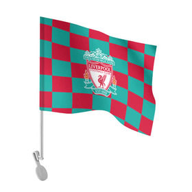 Флаг для автомобиля с принтом ФК Ливерпуль в Тюмени, 100% полиэстер | Размер: 30*21 см | england | fc | англия | ливерпуль | фк