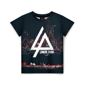Детская футболка 3D с принтом Linkin Park Music в Тюмени, 100% гипоаллергенный полиэфир | прямой крой, круглый вырез горловины, длина до линии бедер, чуть спущенное плечо, ткань немного тянется | linkin park | logo | music | pop | rock | usa | альтернатива | америка | металл | музыка | музыкальный | поп | рок | честер беннингтон