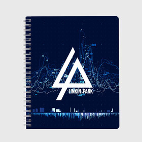 Тетрадь с принтом Linkin Park music collection в Тюмени, 100% бумага | 48 листов, плотность листов — 60 г/м2, плотность картонной обложки — 250 г/м2. Листы скреплены сбоку удобной пружинной спиралью. Уголки страниц и обложки скругленные. Цвет линий — светло-серый
 | linkin park | logo | music | pop | rock | usa | альтернатива | америка | металл | музыка | музыкальный | поп | рок | честер беннингтон