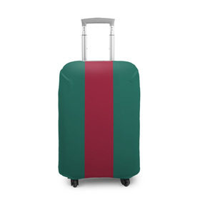 Чехол для чемодана 3D с принтом Зеленый/бордовый в Тюмени, 86% полиэфир, 14% спандекс | двустороннее нанесение принта, прорези для ручек и колес | gucci | гучи | гуччи | полосы