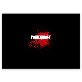 Поздравительная открытка с принтом Powerwolf в Тюмени, 100% бумага | плотность бумаги 280 г/м2, матовая, на обратной стороне линовка и место для марки
 | Тематика изображения на принте: band | blood | metal | music | powerwolf | rock | атрибутика | группа | кровь | метал | музыка | рок