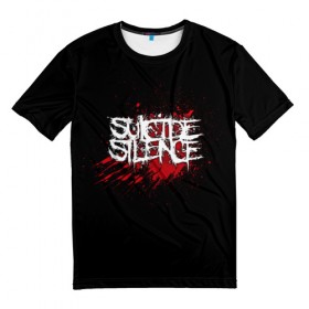 Мужская футболка 3D с принтом Suicide Silence в Тюмени, 100% полиэфир | прямой крой, круглый вырез горловины, длина до линии бедер | Тематика изображения на принте: band | blood | metal | music | rock | suicide silence | атрибутика | группа | кровь | метал | музыка | рок
