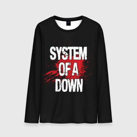 Мужской лонгслив 3D с принтом System of a Down в Тюмени, 100% полиэстер | длинные рукава, круглый вырез горловины, полуприлегающий силуэт | band | blood | metal | music | rock | system of a down | атрибутика | группа | кровь | метал | музыка | рок