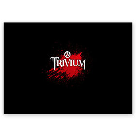 Поздравительная открытка с принтом Trivium в Тюмени, 100% бумага | плотность бумаги 280 г/м2, матовая, на обратной стороне линовка и место для марки
 | band | blood | metal | music | rock | trivium | атрибутика | группа | кровь | метал | музыка | рок