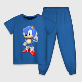 Детская пижама хлопок с принтом Classic Sonic в Тюмени, 100% хлопок |  брюки и футболка прямого кроя, без карманов, на брюках мягкая резинка на поясе и по низу штанин
 | 16 бит | sega | sonic | классический соник