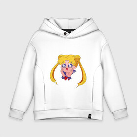 Детское худи Oversize хлопок с принтом Sailor Moon в Тюмени, френч-терри — 70% хлопок, 30% полиэстер. Мягкий теплый начес внутри —100% хлопок | боковые карманы, эластичные манжеты и нижняя кромка, капюшон на магнитной кнопке | sailor moon | sailormoon | сейлор мун | сейлормун